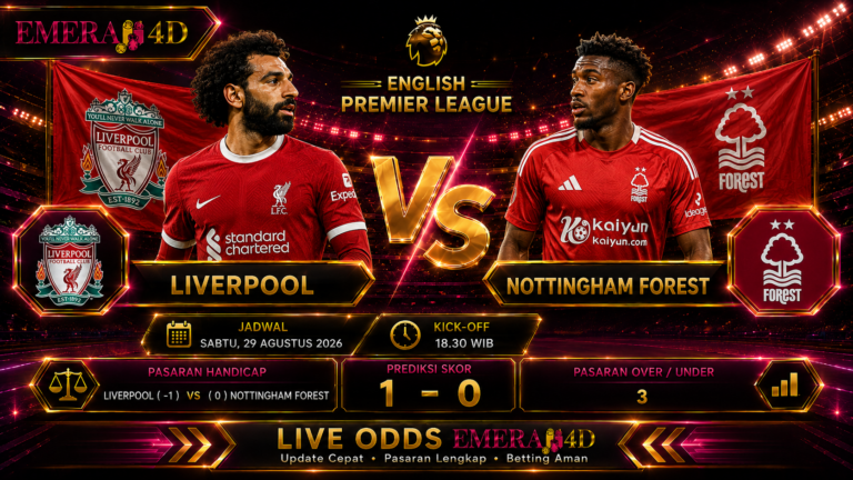 Prediksi Liverpool vs Nottingham Forest 29 Agustus 2026 The Reds Difavoritkan Menang di Anfield