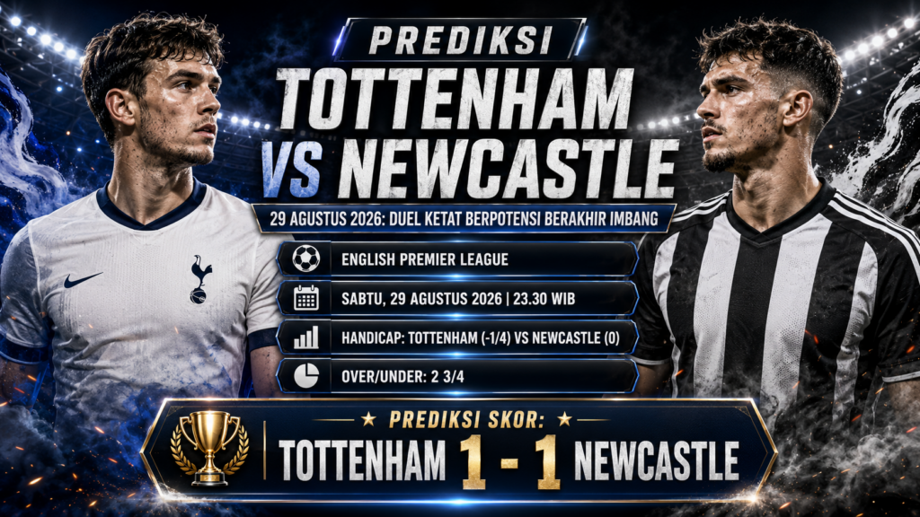 Prediksi Tottenham vs Newcastle 29 Agustus 2026