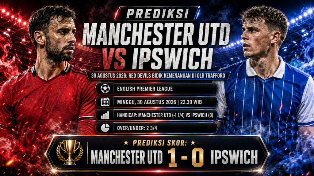 Prediksi Manchester Utd vs Ipswich 30 Agustus 2026